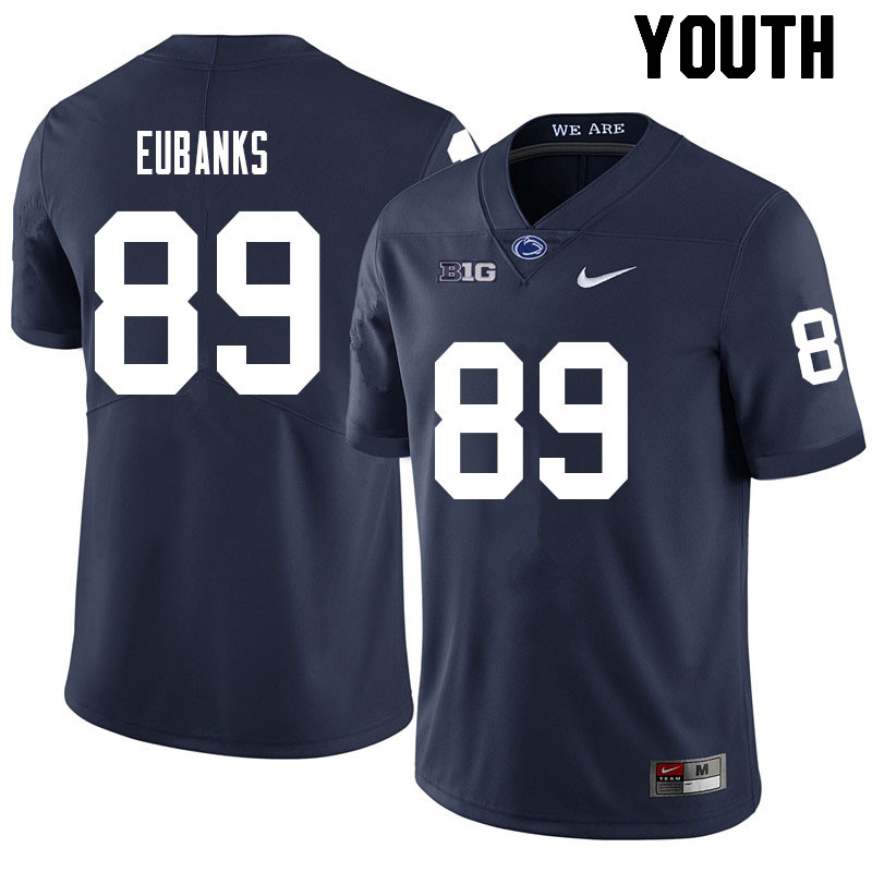 NCAA Nike Youth Penn State Nittany Lions Winston Eubanks #89 College Football Authentic Navy Stitched Jersey PGO8498MR